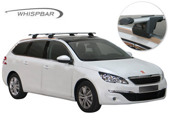 Peugeot 308 wagon Yakima Whispbar roof racks